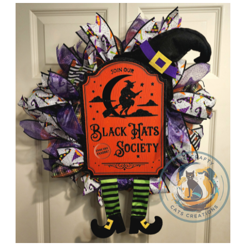 Black Hat Society Wreath