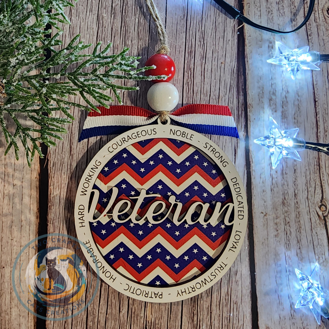 Veteran Round Ornament