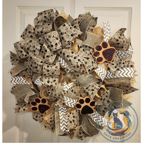 Cat Print Wreath
