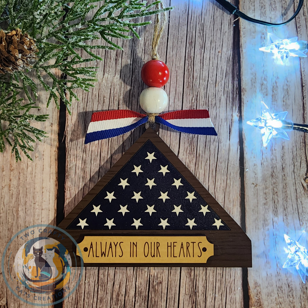 Veteran Folded Flag Ornament